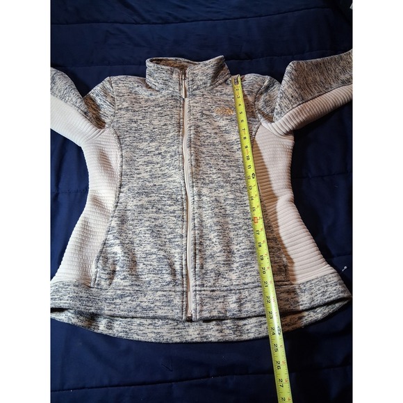 The North Face Jacket Ribbed Sides Long Sleeve Beige Womens Medium - Picture 3 of 6